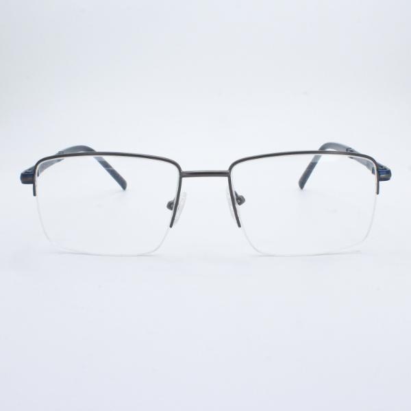 Lensoz Elite X Luxe Half Rim Rectangle - Medium - Gunmetal & Master Blue view 2
