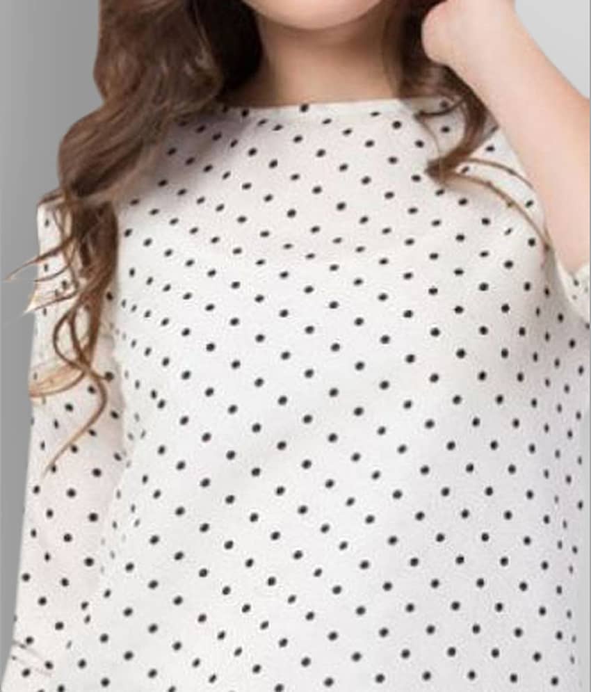 SAAKAA Women's Crepe A-Line Top ( White ) view 2