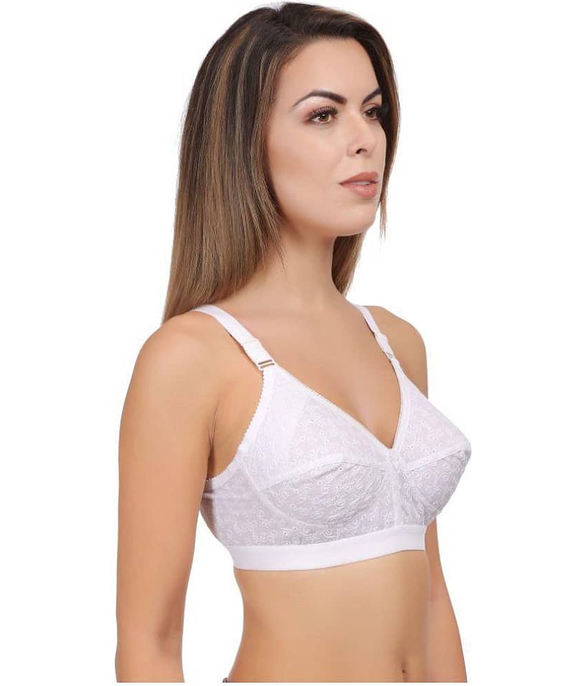 Eve's Beauty Cotton Non Padded Women's Minimizer Bra ( White ) view 2
