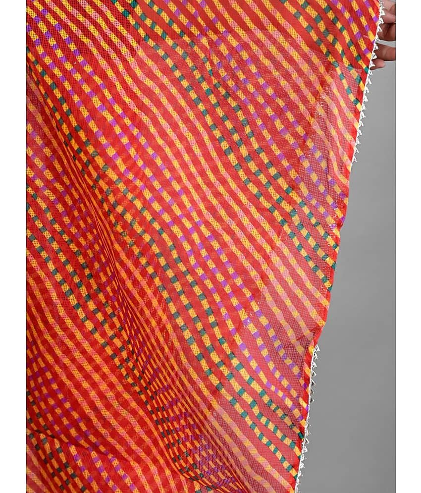 Apratim - Red Cotton Women's Dupatta - ( Pack of 1 ) view 2