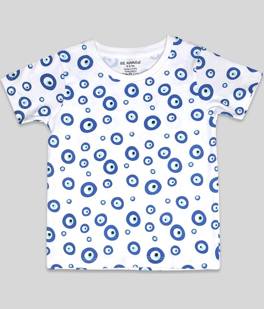 Be Awara Pack of 1 Unisex for Baby Cotton T-Shirt ( White )