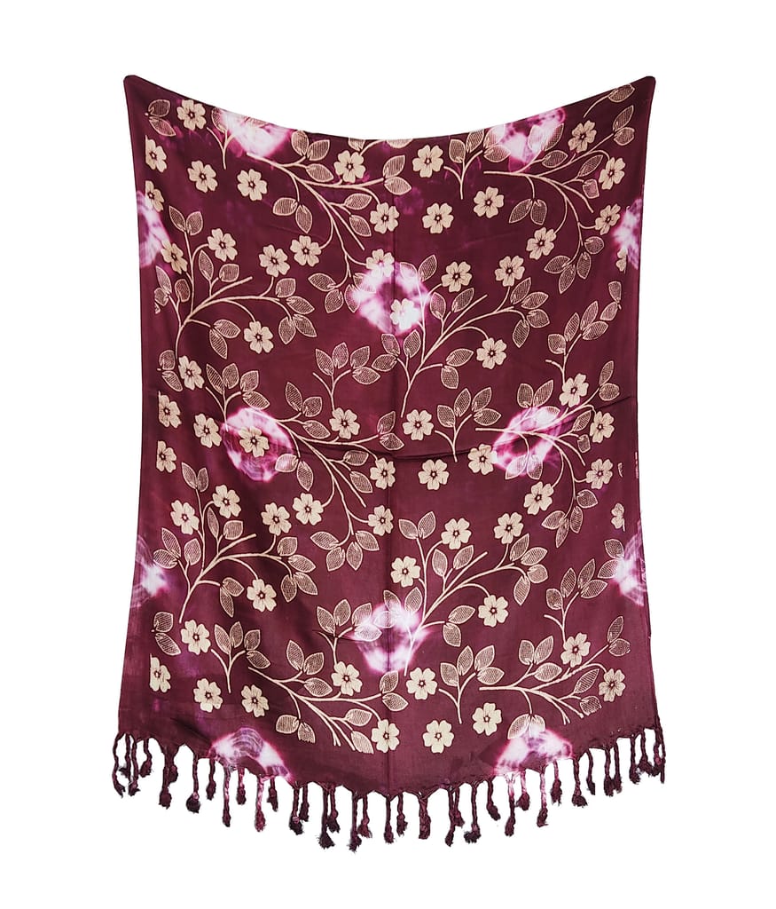 Floral Printed Satin Stoles Scarf for Women & Girls, Size: 175x75 cm approx. view 2
