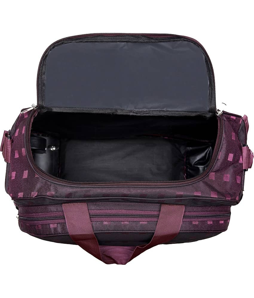AXEN BAGS 50 Ltrs PURPLE Polyester Duffle Trolley view 2