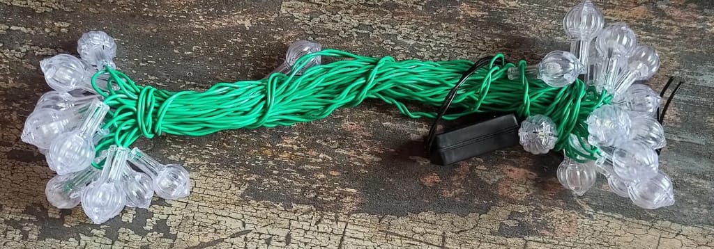 Green LED Lighting/Rice Lights/String Lights/Fairy Lights with Constant Function, 9.3 Meter Length & 35 LED Bulbs view 2
