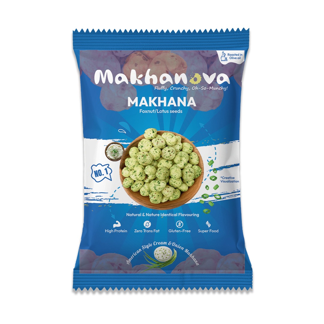 American Style Cream & Onion Makhana 10 G Pack Of 2