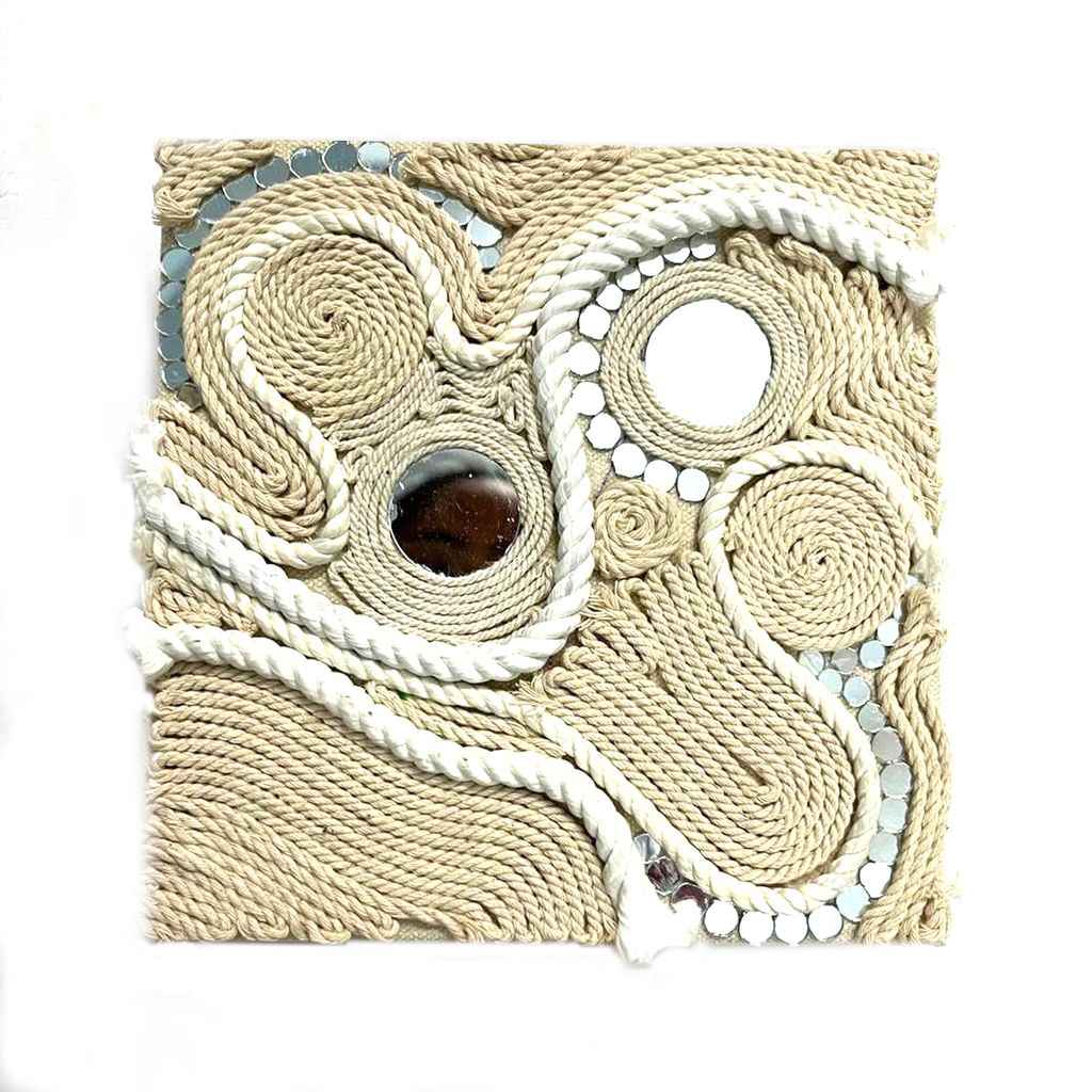 The brown box-String Thread Art kit,DIY Craft Material kit for Adults and Girls Age 9-12,12-15,lippan Art kit,Mirror and Macrame Art on Canvas view 2