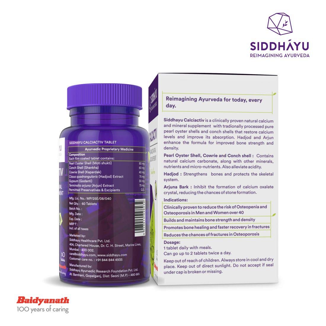 Baidyanath Siddhayu Calciactiv 60 Tab view 2