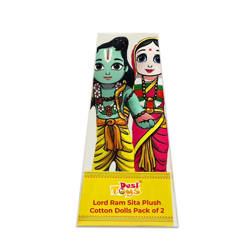 Desi Toys Lord Ram Sita Plush Cotton Dolls Pack of 2 view 2