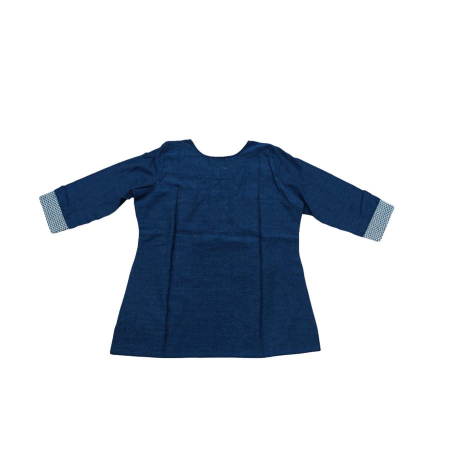 Handloom Pure Cotton Short kurti view 2