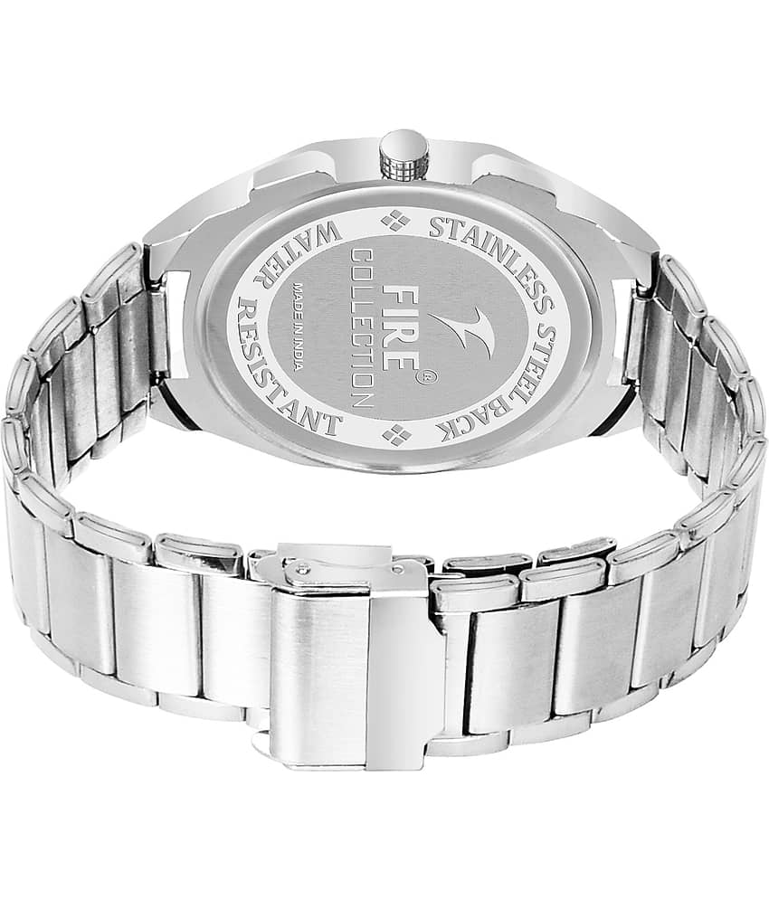 Fire Collection Silver Stainless Steel Analog Men's Watch view 2