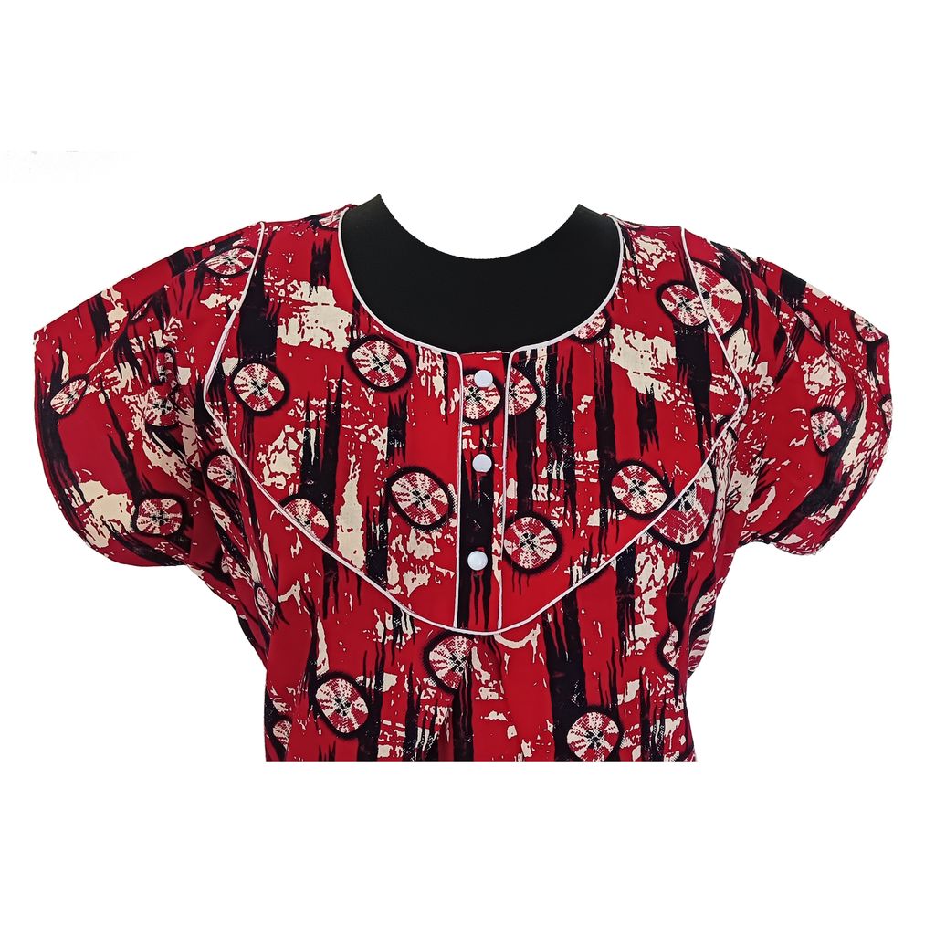 Women's Printed Cotton Maxi Nightgown view 2