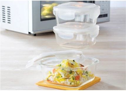 Borosil Glass Lunch Box Set of 3 (320 ml) view 2