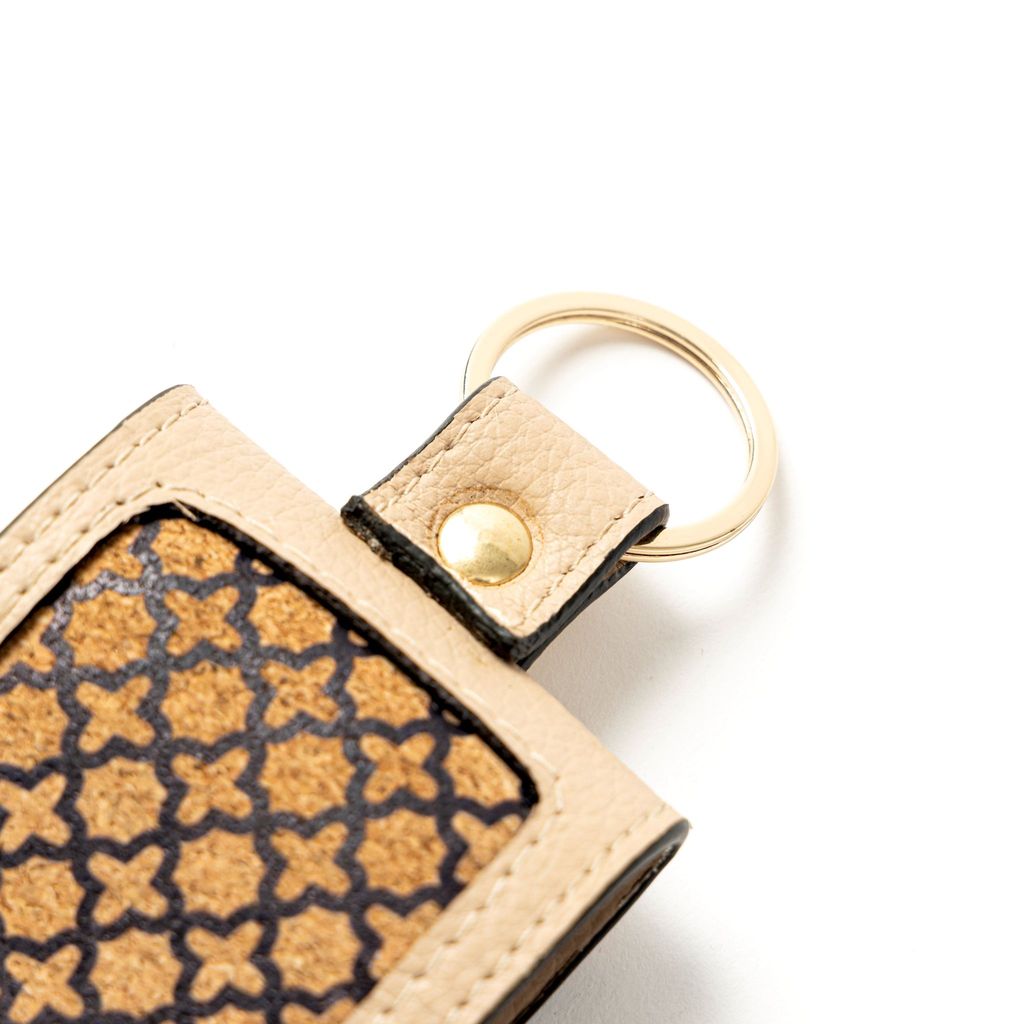 Handcrafted Vegan Leather Key Chain - Almond view 2