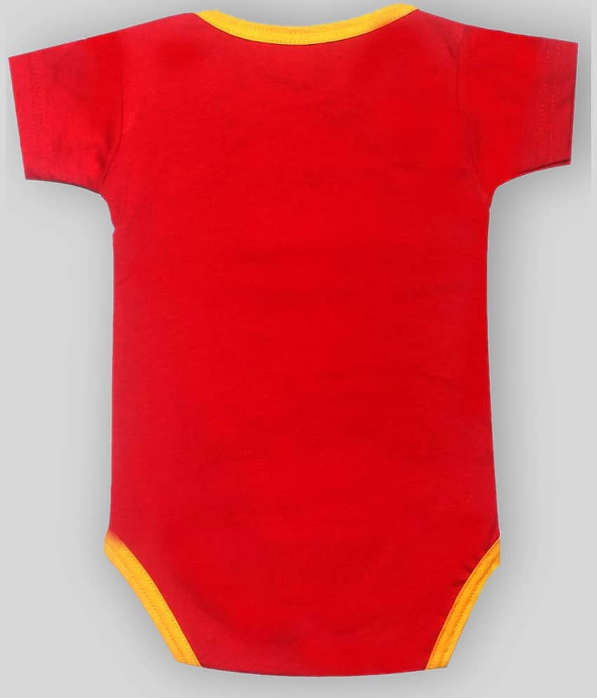 INFANT Pack of 1 Unisex for Baby Cotton Bodysuit ( Red ) view 2