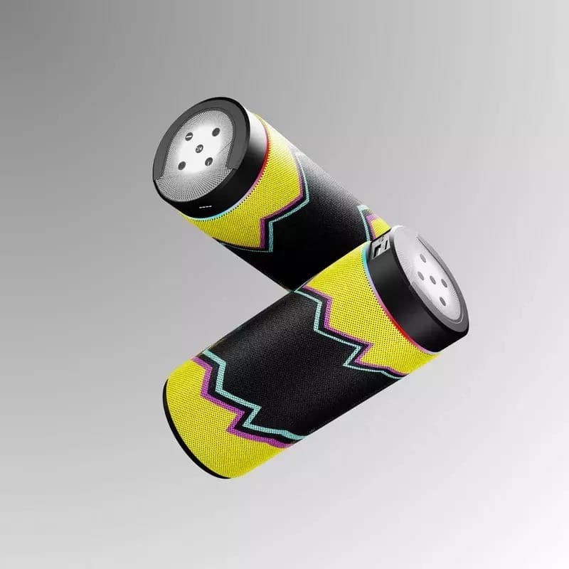 CYOMI Portable RGB Bluetooth Speaker with Dynamic LED Light and Unique Design view 2