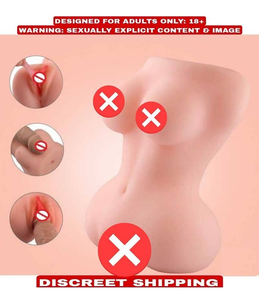 CRAZYNYT - Half Body Mini Doll Silicone Pocket Pussy Sex Doll With Breast For Masturbation Toy & Free Lube