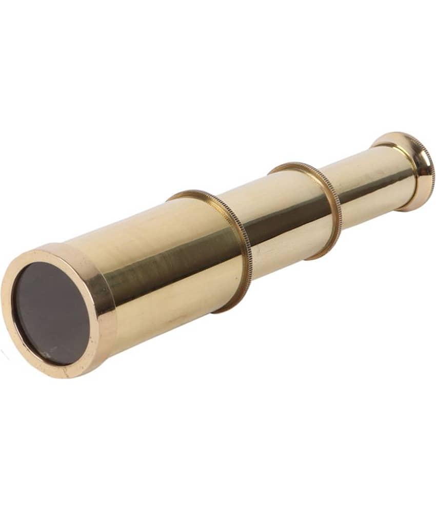 Generic - Golden Brass Telescope with Sheesham Box Showpiece 3 cm view 2