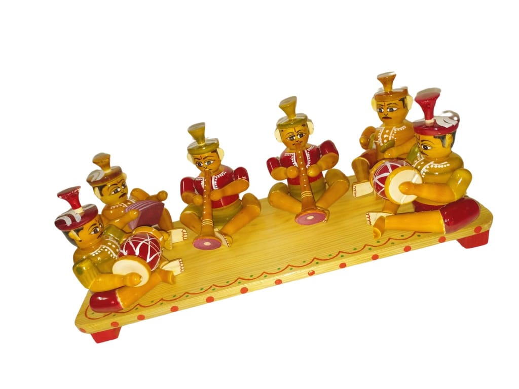 Etikoppaka Handicrafts Wooden Sannai Set view 2
