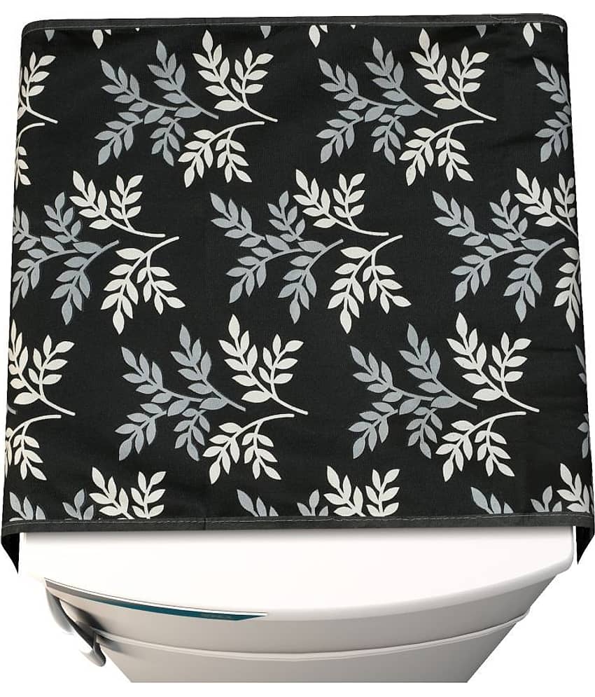 Laphino Polyester Floral Top Cover ( 97 55 ) Pack of 5 - Black view 2