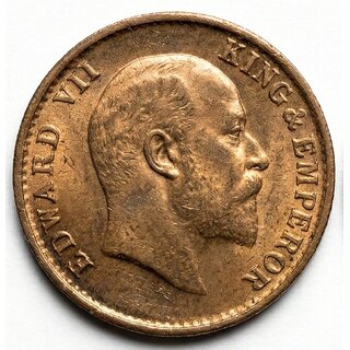 1/12 Anna 1904 King Edward 7th, British India old Copper Coin Silver Series view 2