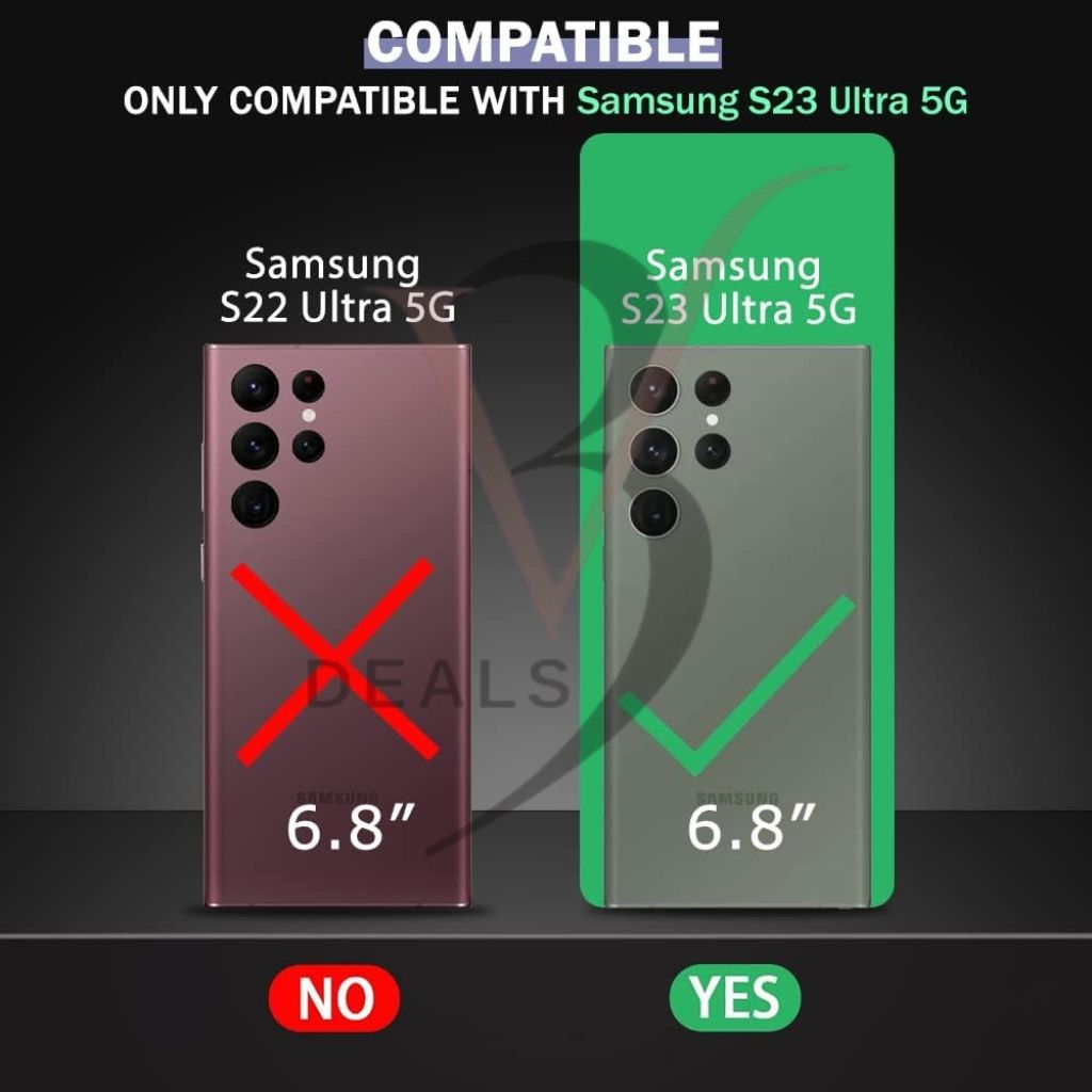 V3Deals Hybrid Back Cover Case for Samsung Galaxy S23 Ultra 5G | Ma gsa fe Compatible | N52 Magnetic Ring | Anti-Yellow Hard Transparent Back | Shockproof | PC & TPU (Transparent, S23 Ultra (Magnetic)) view 2