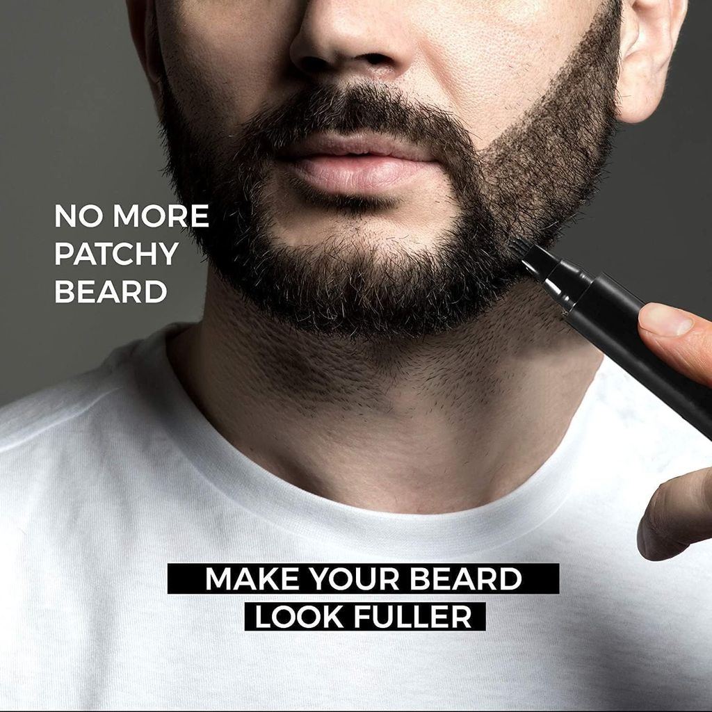 Beard Pencil Filler For Men Barber Styling Pen with Bristle Beard Brush Waterproof view 2