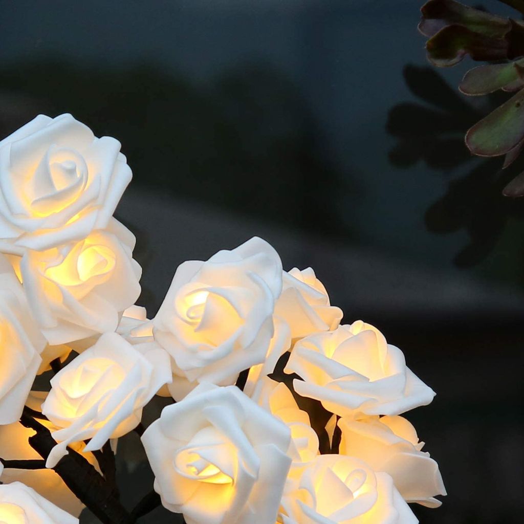 GLOWSERIE Elegant Rose Fairy Light Tree Lamp view 2
