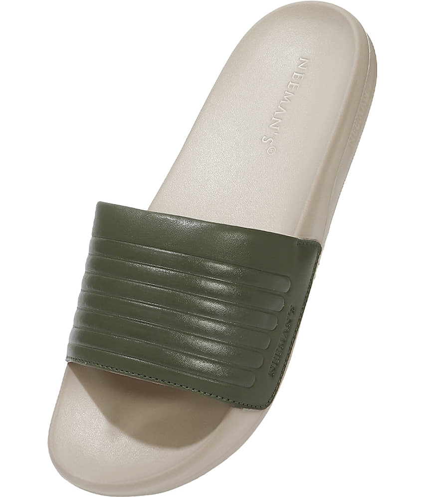 Neemans Foot 'Bed' Slides Olive Men's Slide Flip Flop view 2