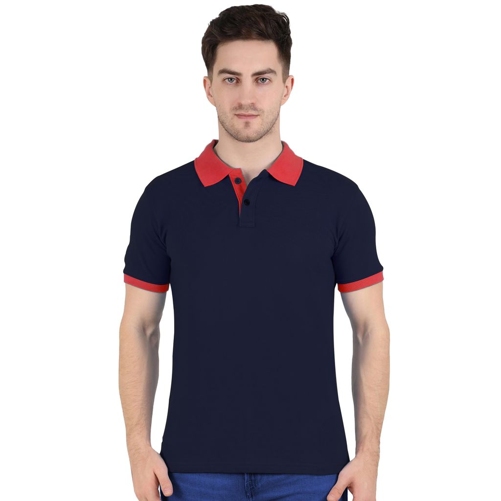 T-Shirts for Men Stylish Collar Cotton T-Shirts Half Sleeve Polo T-Shirts for Men Regular Fit Plain Solid Stylish T-Shirt for Men