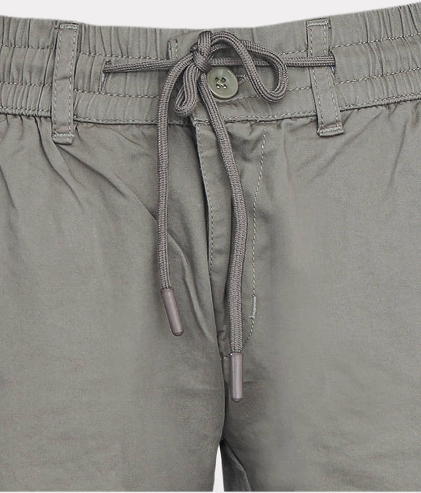 plounge Light Grey Cotton Blend Men's Shorts ( Pack of 1 ) view 2