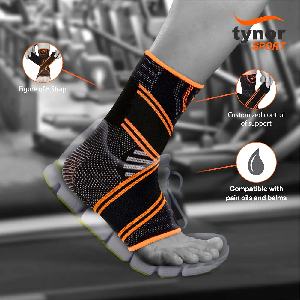 TYNOR Ankle Binder Air Pro, 1 Unit (Colour - ORANGE, Size - XL) by Total Sporting And Fitness Solutions Pvt Ltd view 2