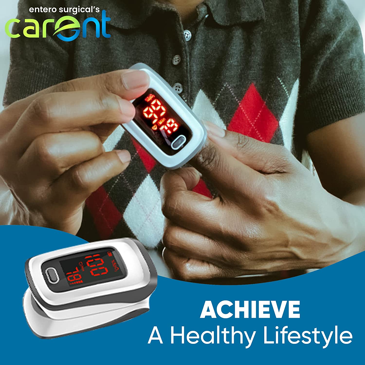 Carent Health Essential Kit (Blood pressure monitor, Digital thermometer, and an Oximeter) view 2