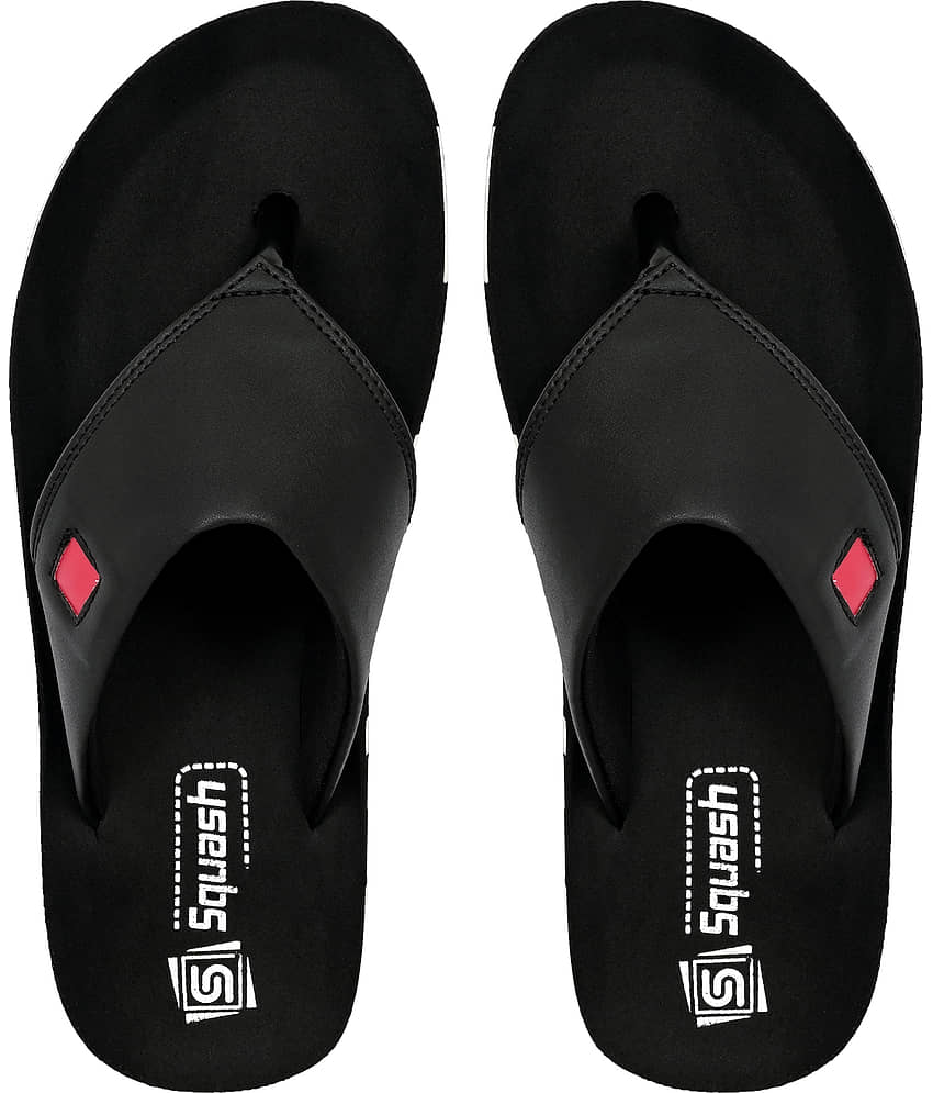 Squash Black Men's Thong Flip Flop view 2