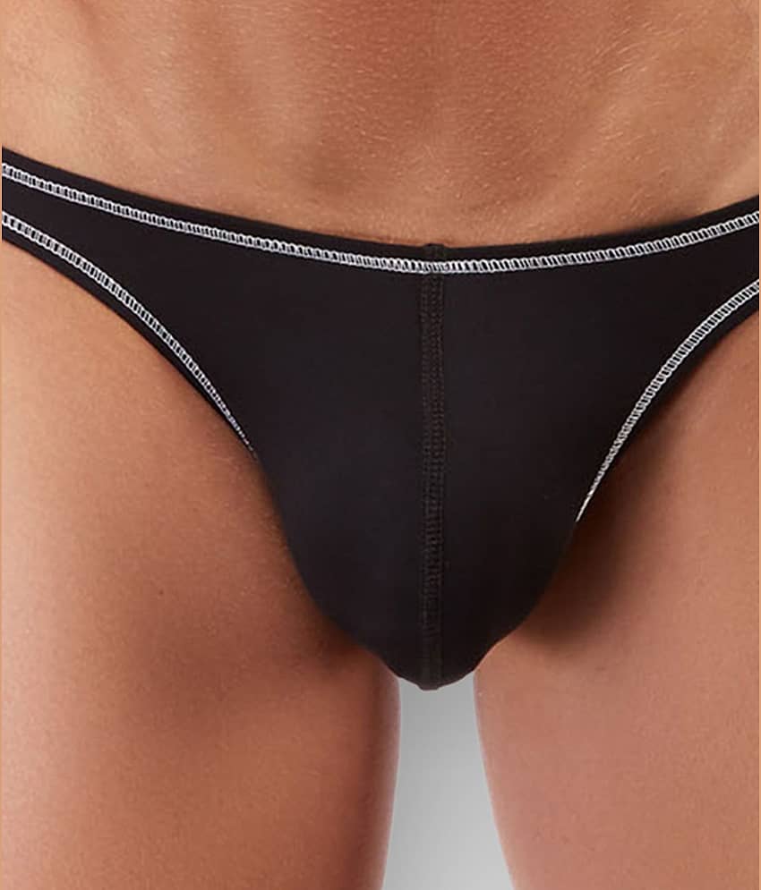 Bruchi Club Pack of 1 Microfibre Bikini For Men's ( Black ) view 2