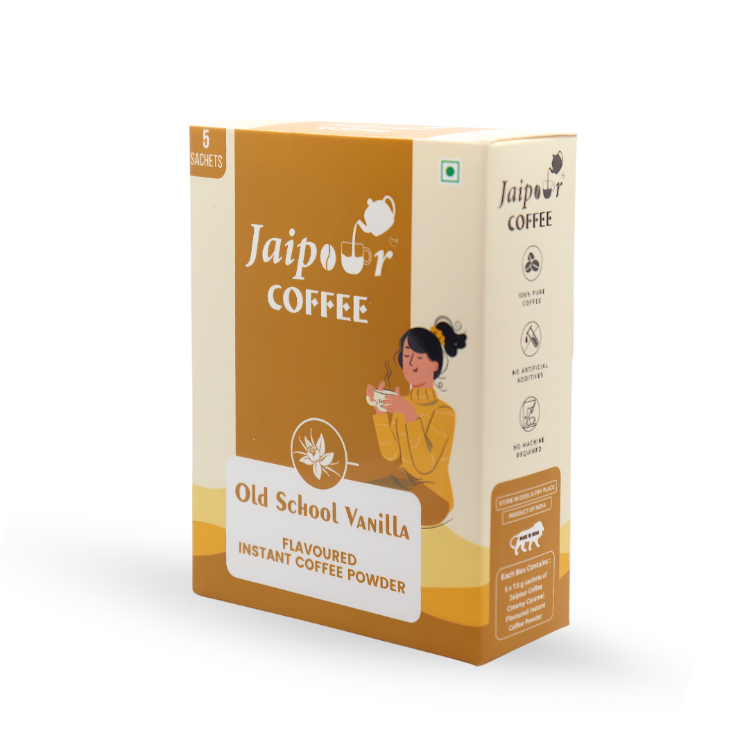 Jaipour Coffee Vanilla Sachet Box, 37.5 gm - Pack of 5 view 2