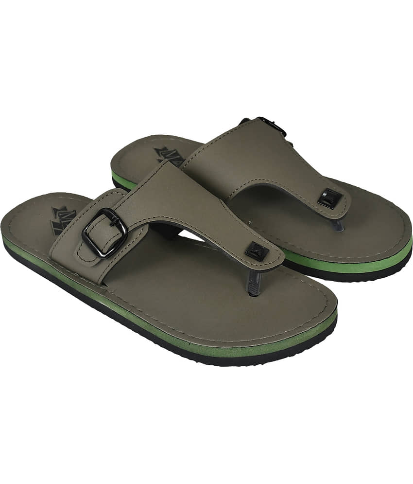 MAAN Grey Men's Thong Flip Flop view 2