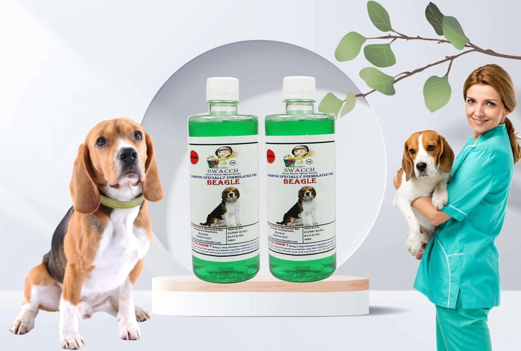 SWACCH Shampoo Specially FORMULATED for Beagle (500ML) (Combo Pack of 2) NEEM ALOVERA view 2
