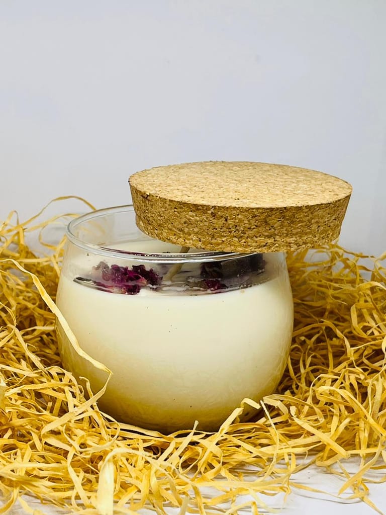 CD Craft Cork Lid Jar Candle || Decorative candle with high fragrance view 2