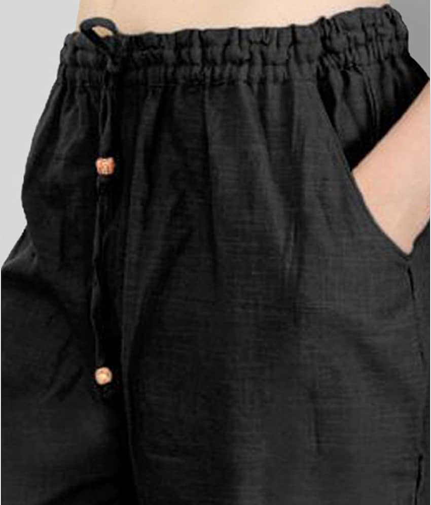 Lee Moda - Black Cotton Blend Slim Fit Women's Casual Pants ( Pack of 1 ) view 2