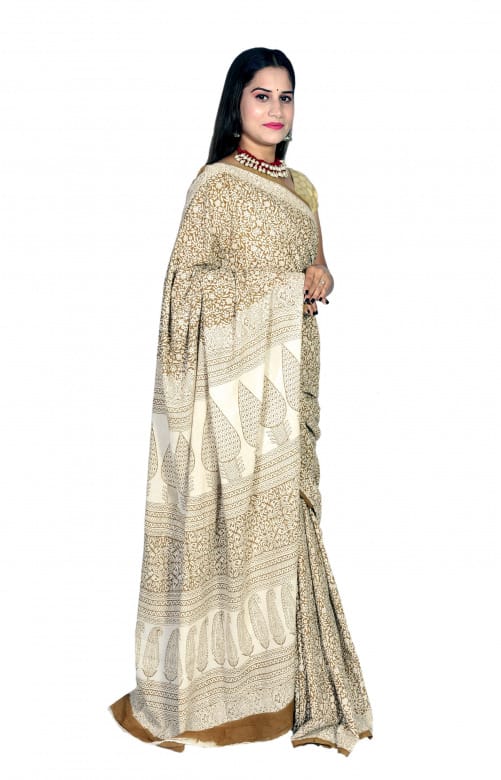 Tribes India Handwoven Cotton Saree 1STXSARMP00070-19 view 2
