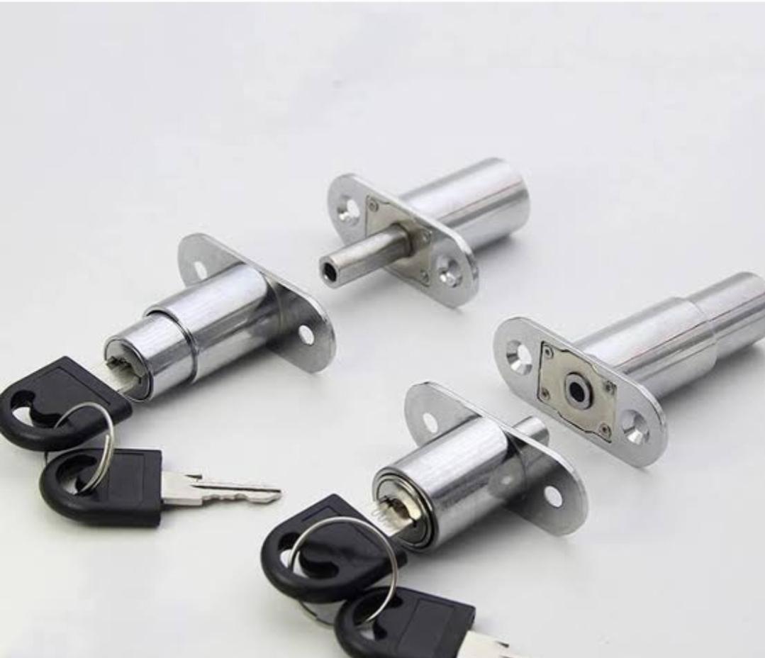 Adison Push Lock For Wardrobes Drawers Stainless Steel Pack Of 2 Pcs With 2 Keys view 2