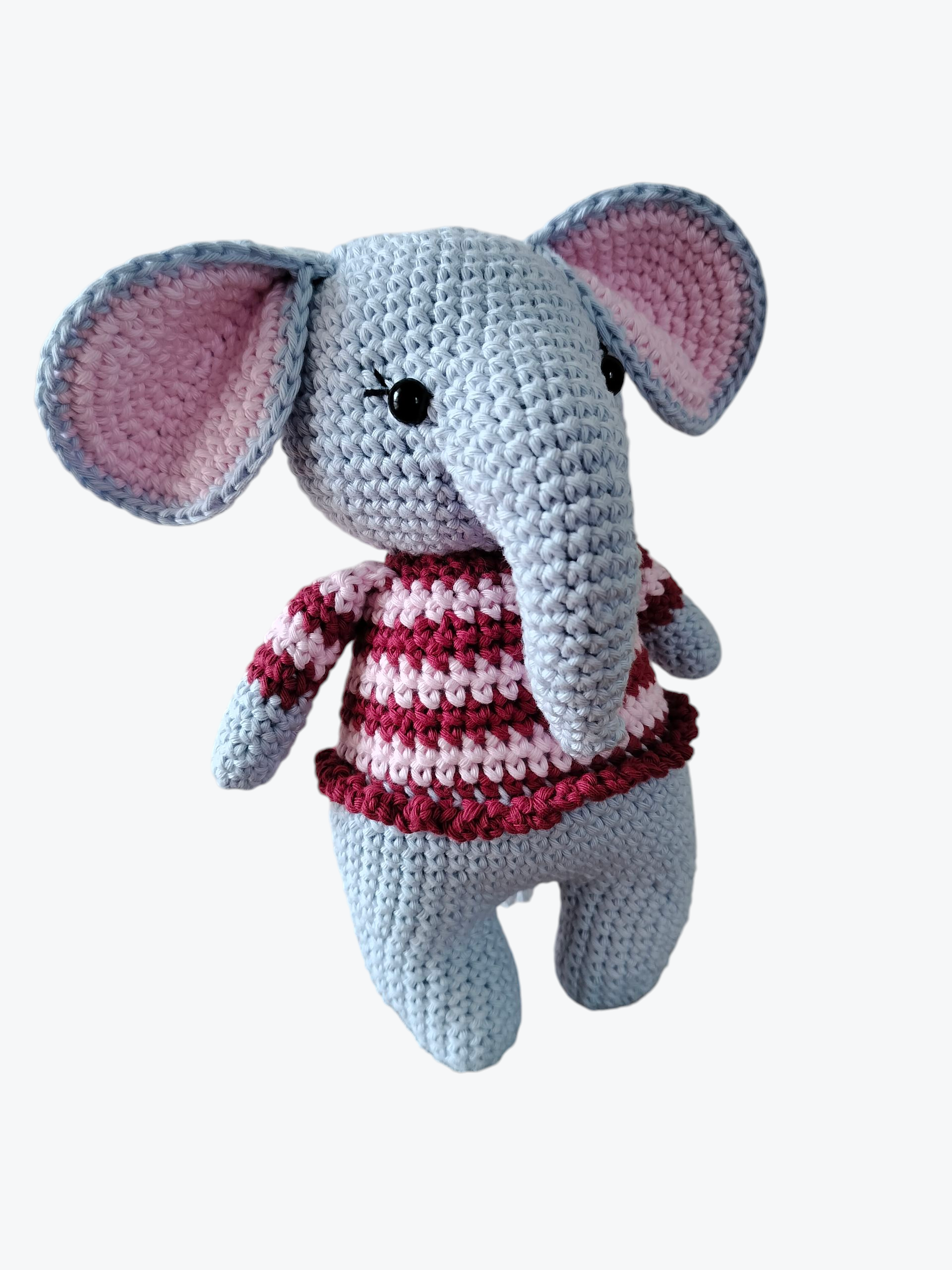 Baby Elephant Crochet Toy view 2