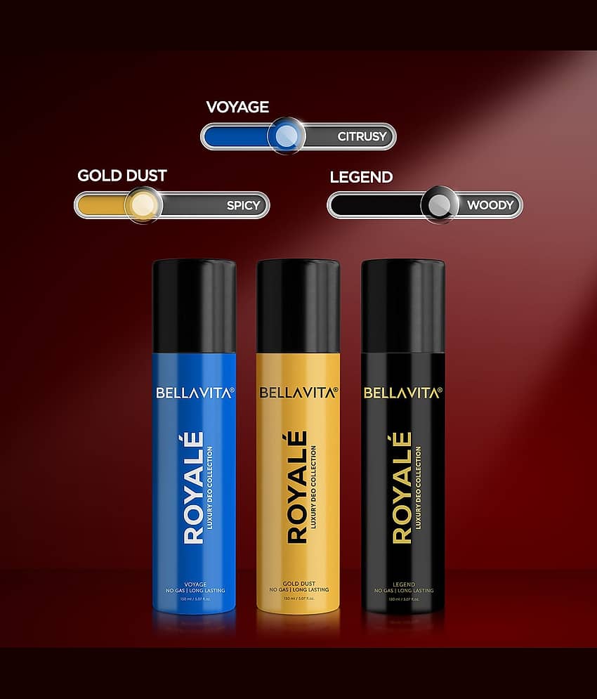 BELLAVITA Deo Parfum Combo Deodorant Spray for Men 450 ml ( Pack of 3 ) view 2