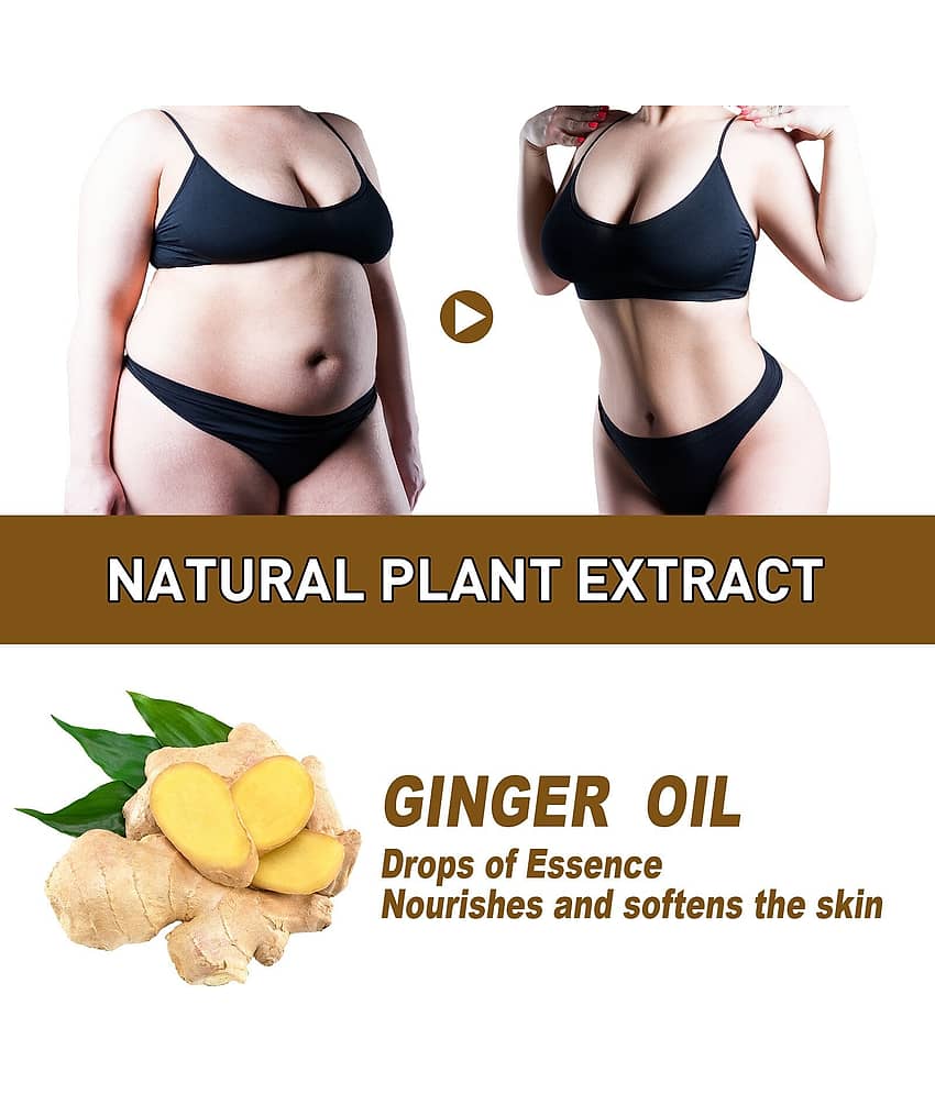 KURAIY Ginger Slimming Essential Oil Lifting Firming Hip Lift Up Fat Burner Pack of 3 view 2