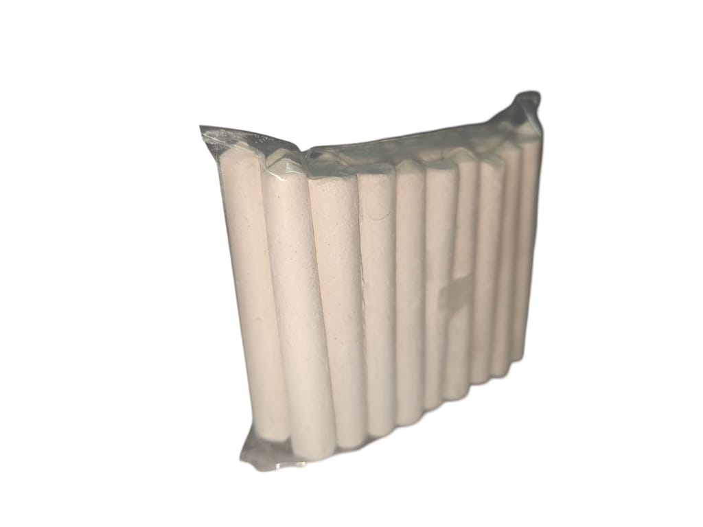 Pack of 4 White Chalk Sticks for Artists, Teachers, and Students - Perfect for Chalkboards, Sidewalk Art, and More view 2