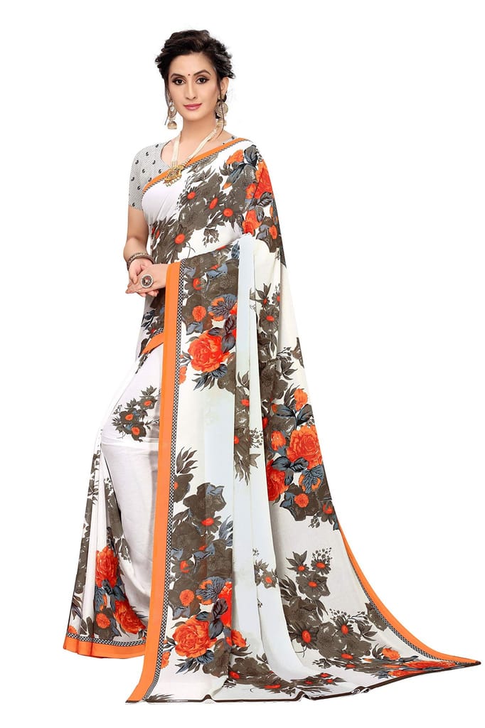 Florence Women's Georgette Saree, Blouse view 2