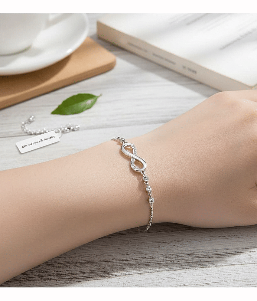 Dzinetrendz Silver Bracelet ( Pack of 1 ) view 2