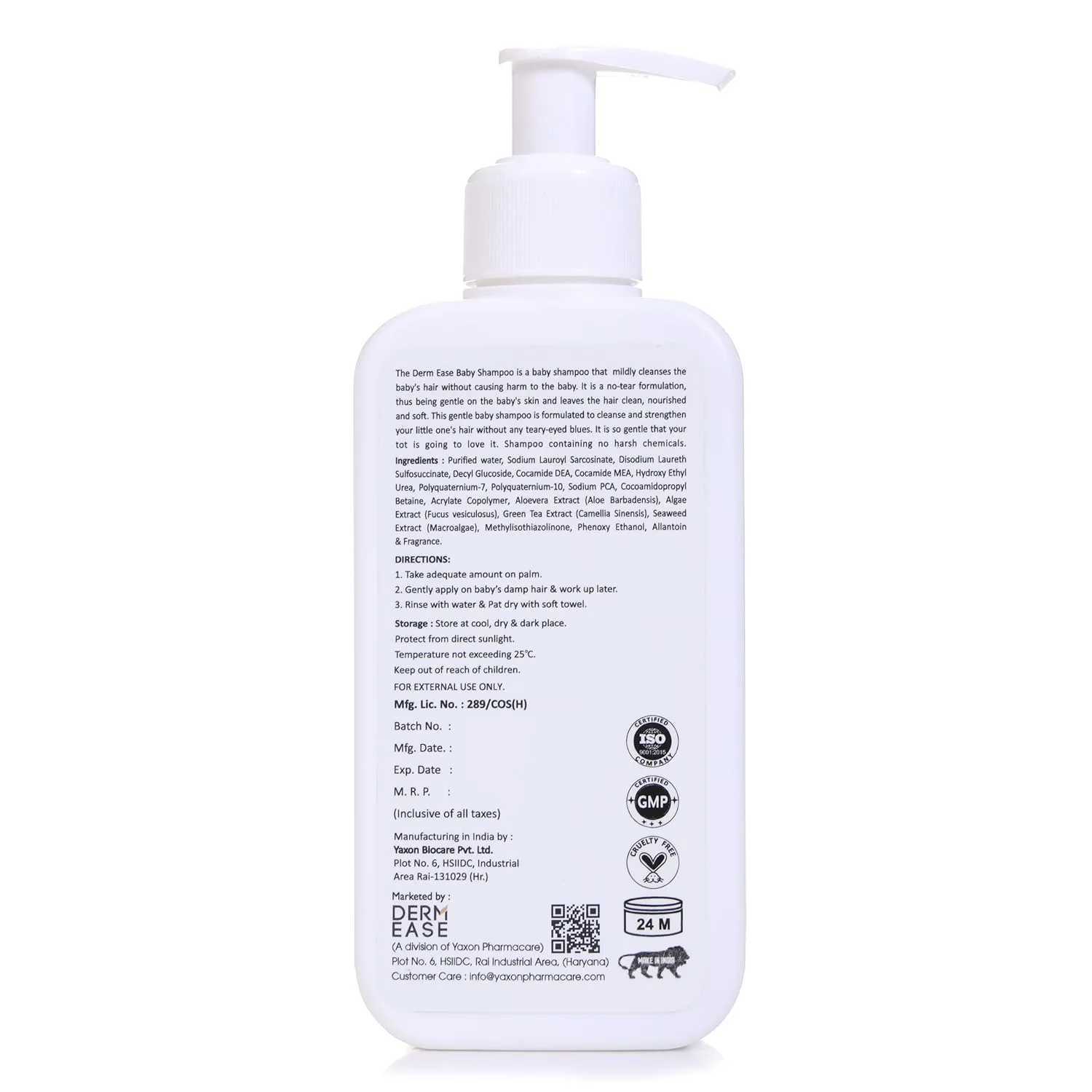 Dermease Baby Shampoo with Aloe Vera for Gentle Care view 2
