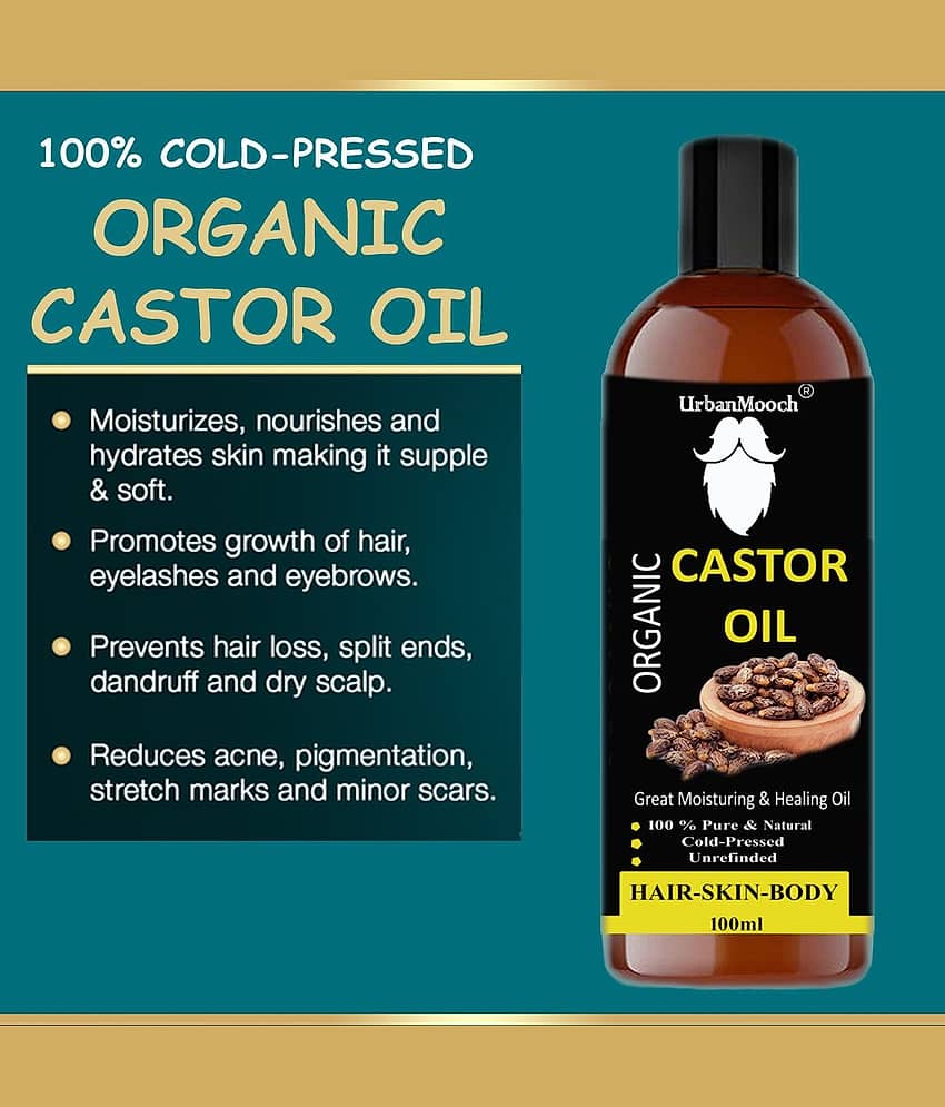 UrbanMooch 100% Pure & Natural Castor Oil & Olive Oil & Coconut Oil- 300 ml Pack of 3 view 2