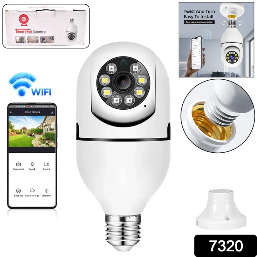 V380 Pro Fisheye 360 Degree Panoramic Wireless WiFi IP CCTV Security Camera (Pack of 1) view 2
